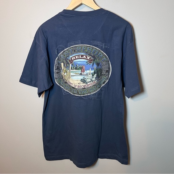 Last Resort Relax T-Shirt Adult Large Dept. of Recreation-Escape to the Islands - Picture 1 of 5